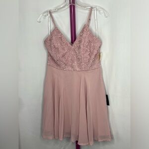 Lulu's Pink Lace Dress sz m nwt